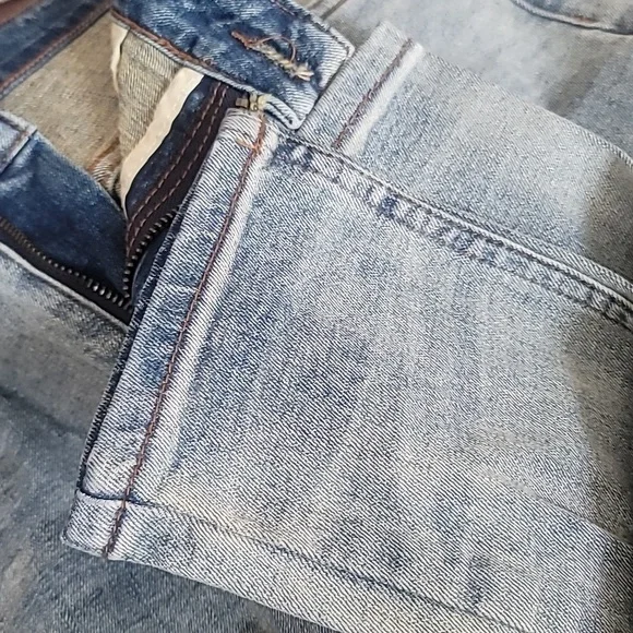 SERENEDE Patchwork Streetwear Earth Tone Serenity Prayer Distressed Skinny Jeans - Picture 11 of 16